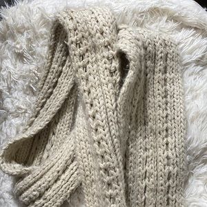 Crocheted Cream colored Scarf
